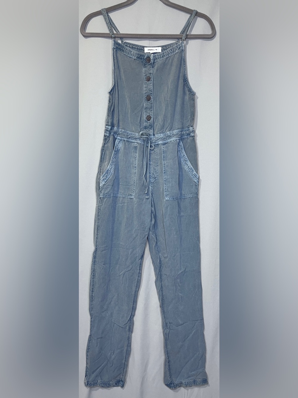 O’neilll Blue Denim Jumpsuit with Drawstring Waist Size XS